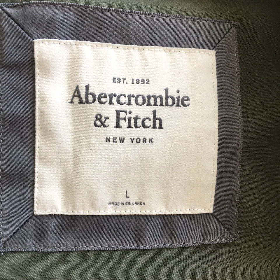 Chaqueta de mezclilla con capucha verde A&F ABERCROMBIE & FITCH para mujer talla XS/XXS Foto 2 de 4