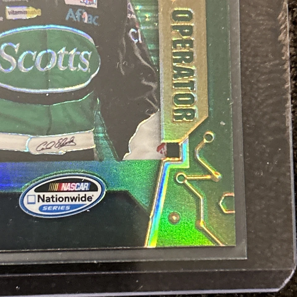 2009 Press Pass Stealth Dual Operator Chrome Green Gold /99 Carl Edwards #71 NM - Image 3 of 4
