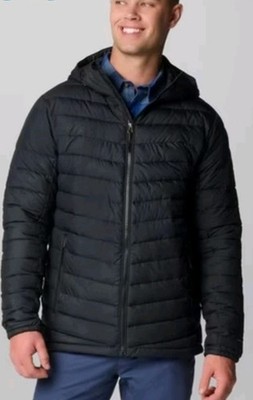 Mens Columbia Slope Edge 2 OMNI HEAT Hooded Jacket NEW W/TAG LT LARGE TALL BLACK