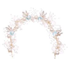 Kids' Wedding Hair Accessories - Princess Headpiece, White Flower Headband Pearl