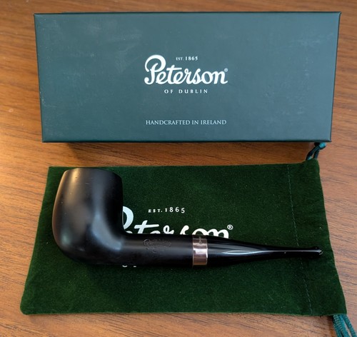 Peterson Cara 106 Billiard Ebony Smooth Fishtail - Never Used