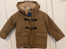 Perry Ellis Boys Brown Quilted Hooded Jacket 3T Coat