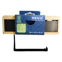 Wenko Toilettenpapierhalter Mod. Bambusa Mit Ablage Aus Bambus Und Schublade, In
