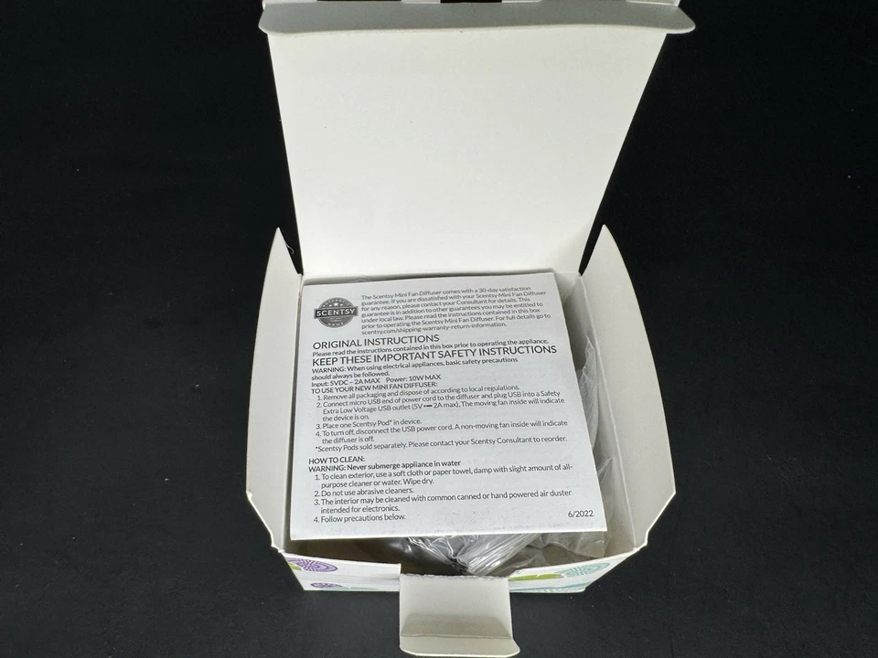 Scentsy Air Solo Mini Fan Diffuser Slate Gray USB Powered New in Box - Image 3 of 4