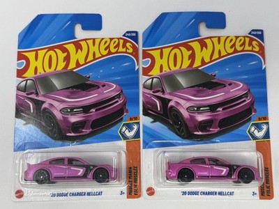 Lot of 2 Hot Wheels 2025 Muscle Mania Pink '20 Dodge Charger Hellcat #240