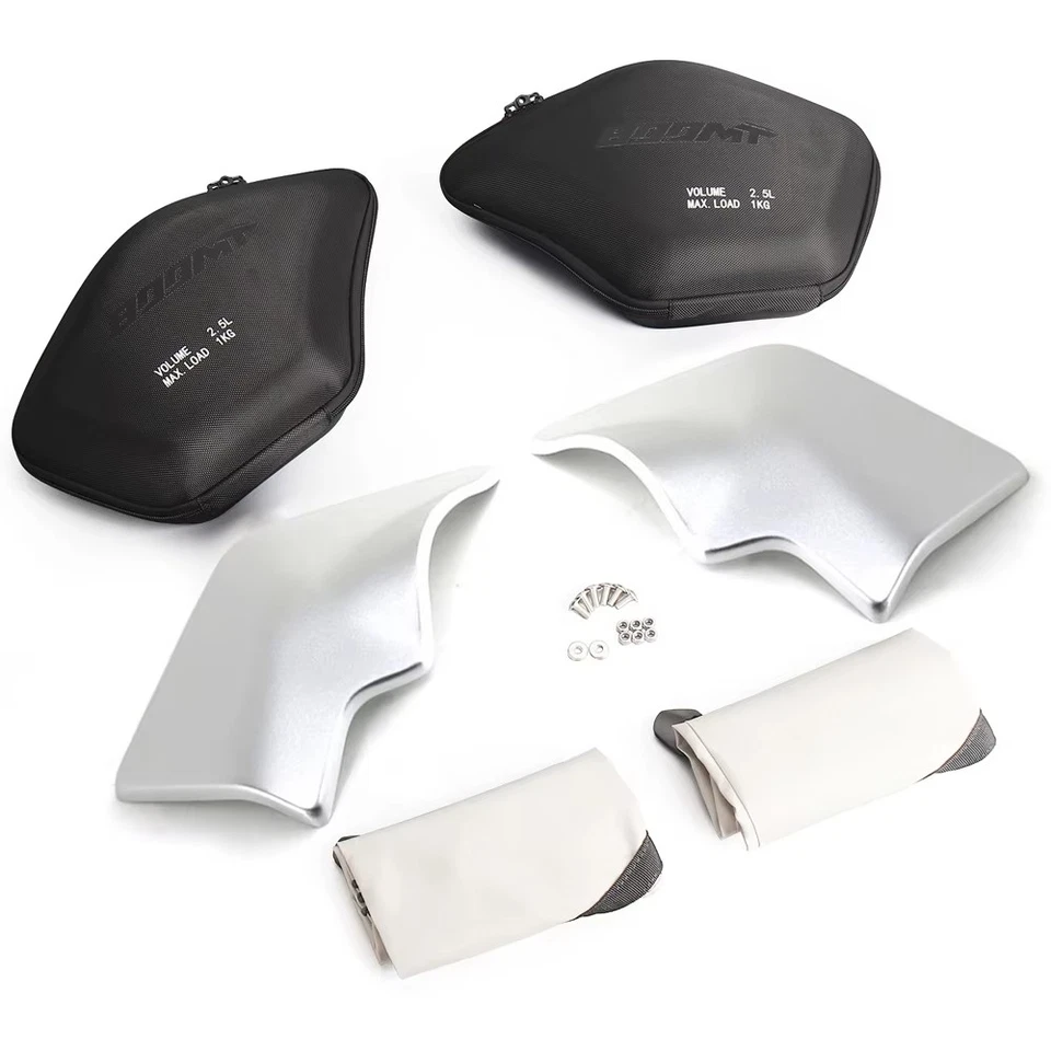 Radiator Cowl Bags Side Fairing Tool Bag 2.5L For CFmoto 800MT MT800 2022-2025 — 第 2/4 张图片