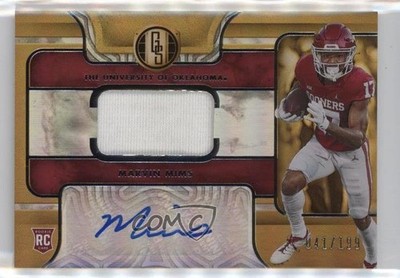 2023 Chronicles Draft Picks Gold Standard Rookie Jersey Marvin Mims Auto RC 0x5i