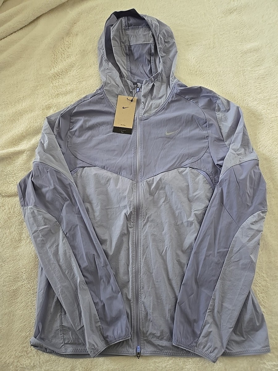 Nike Stride Plus MEN'S Repel UV Running Jacket IF2367-506 SZ LARGE