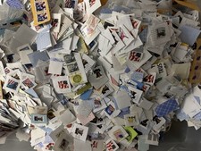 US STAMP On Paper Kilo-ware BULK sort Priority Box lot 20lbs Heavy Duplication