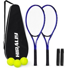 HIRALIY 27" Tennis Rackets Set for Adults, 2 Player Pre-Strung Tennis Racquet...