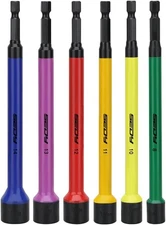 Magnetic Impact Nut Driver Set: 6-Piece Metric Color Coded Nut Setter Set 6 Inch