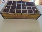 Vintage Drink Coca-Cola Yellow Wooden Case Box 24 Bottle Coke Soda Crate