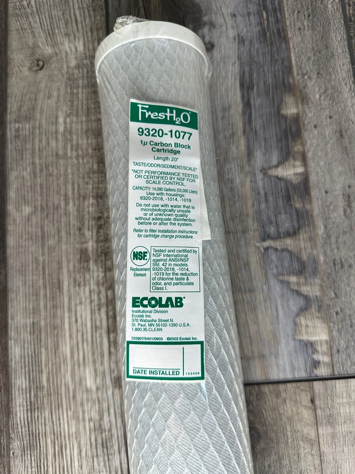 Filter Replacement Carbon Block Cartridge 20 inch 9320-1077 - Genuine OEM Ecolab - Image 2 of 4