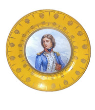 Antiker Sevres Porzellan Teller Portait Napoleon Bonaparte 22,5 cm signiert