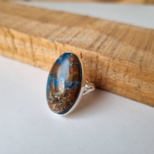 Amazing Azurite Gemstone Ring 925 Sterling Silver Anniversary Gift Ring PG6352