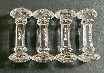 Four Shannon Crystal Knife Rests Never Used With Sticker