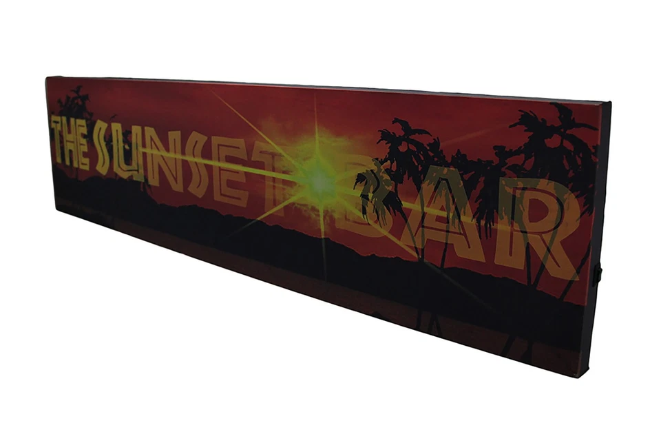 Zeckos The Sunset Bar LED Lighted Canvas Wall Hanging - Image 2 of 3