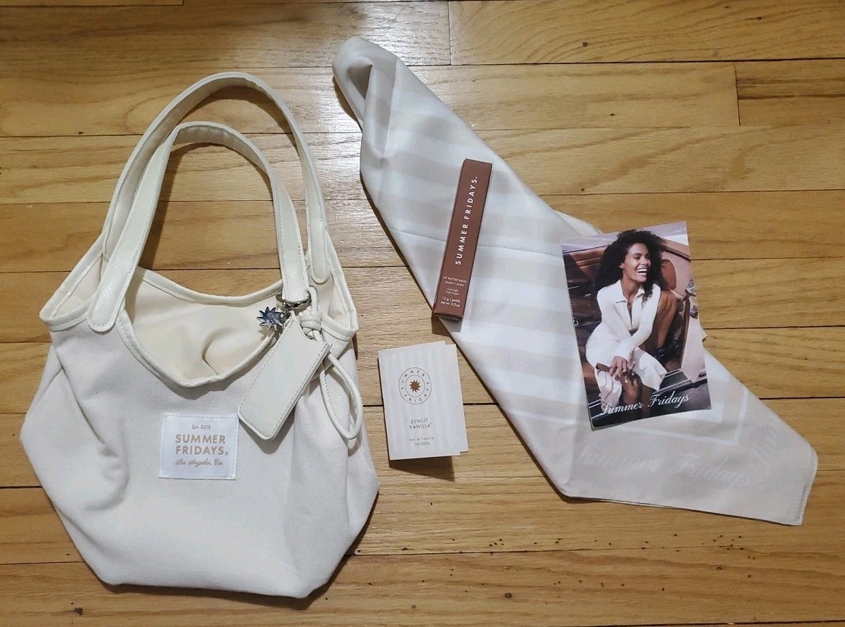 SUMMER FRIDAYS サンリット オードパルファム限定バニティポーチ付き Summer Fridays Sunlit Vanilla Eau de Parfum Mini Tote Bag Charm