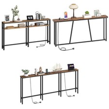 Console Table with Charging Station Long Hallway Table Sofa Table Display Table