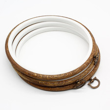 3Pcs 3 Inch round Embroidery Hoops Imitated Wood Cross Stitch Hoop, Circle Displ