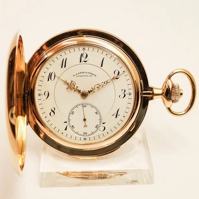 A. LANGE & SÖHNE SAVONETTE TASCHENUHR 1/4 VIERTEL REPETITION 1A QUAL. ZERTIFIKAT - Bild 1 von 4