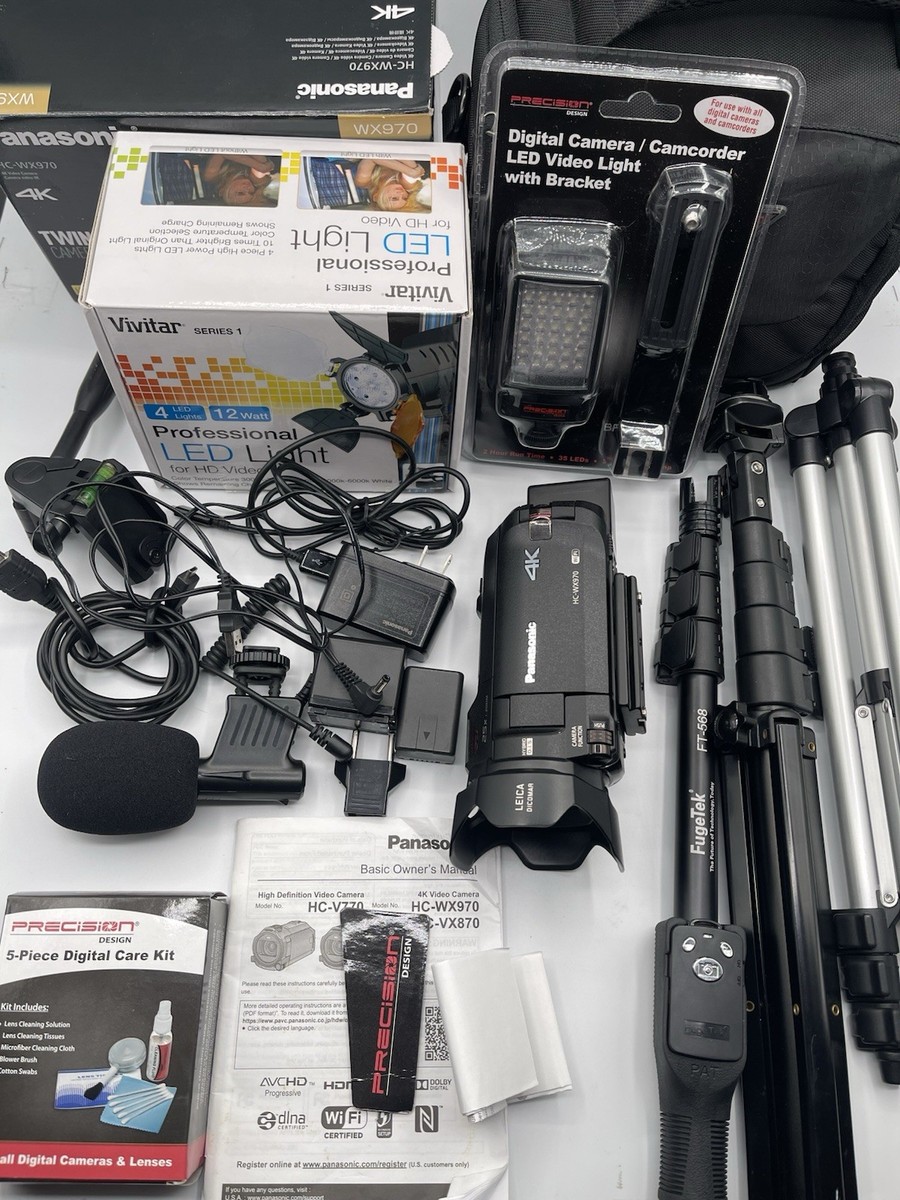 Panasonic HC-WX970M-K 4K Ultra HD Camcorder Black/bag