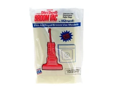 Dirt Devil Vacuum Cleaner Bag 3 Disposable Bags Fits All Royal Broom Vac Models