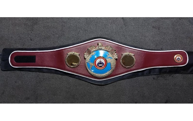Réplica de cinturón del Campeonato Mundial de Boxeo de la OMB - Cinturón título de boxeo MMA Foto 3 de 4