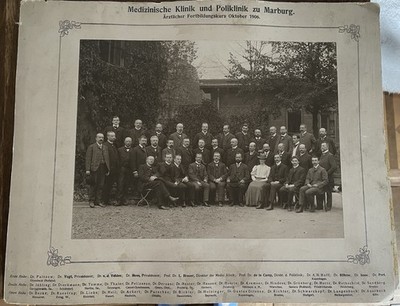 Foto : Med Klinik Marburg 1906 seltene frühe Ärztin (Dr. A. H. Hoff, Kopenhagen)