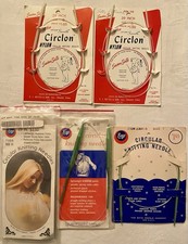 Vintage Susan Bates Boye Circular Knitting Needles Aluminum Circlon Nylon Lot 5