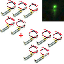 10pcs focus 532nm 10mw green dot laser diode module 3-5V 12x54mm
