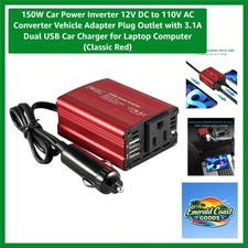 150W Car Power Inverter - Dual USB Charger  AC Outlet for Ultimate Convenience