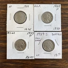 Lot Of 4 Buffalo Indian Head Nickels