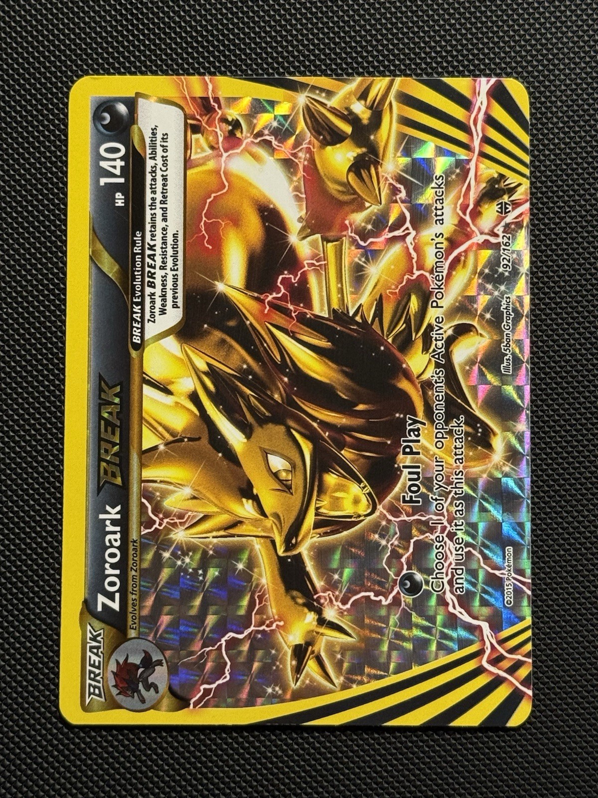 The Pokémon Company Zoroark BREAK 92/162 Breakthrough Rare Holo 140 HP 4
