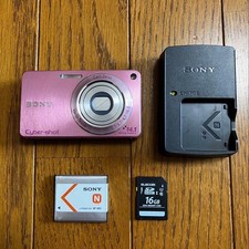 Sony Cyber-shot DSC-W350 Pink 14.1MP Compact Digital Camera with Accessories