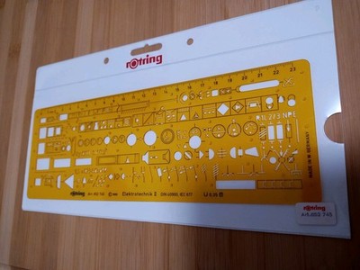 Rotring Zeichenschablone Nr. 852745 Elektrotechnik II