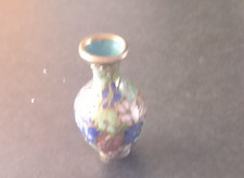 Ancien vase miniature japonnais en email cloisonné vintage 