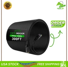 Cat 6 Ethernet Cable Outdoor Waterproof Network Internet Direct Burial 300 FT