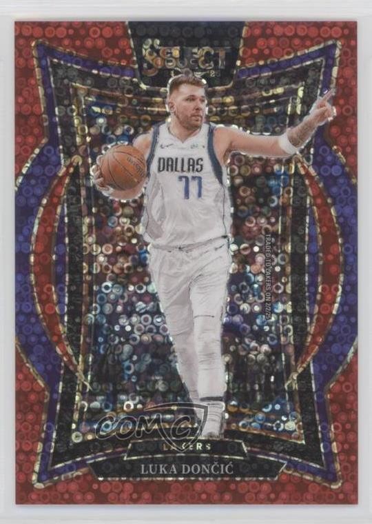 2024-25 Panini Select Concourse Red Disco Prizm 15/49 Luka Doncic #56 hs9