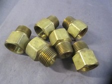 1/2" FNPT x 1/2" MNPT Brass Hex Hose Adapter NEW - Lot of 6