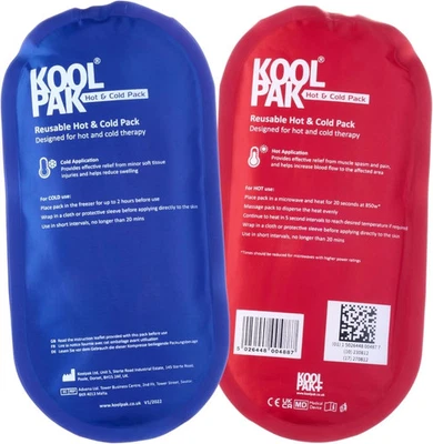 Koolpak Luxury Hot & Cold Reusable Pack Oval 12.5 x 25.5cm