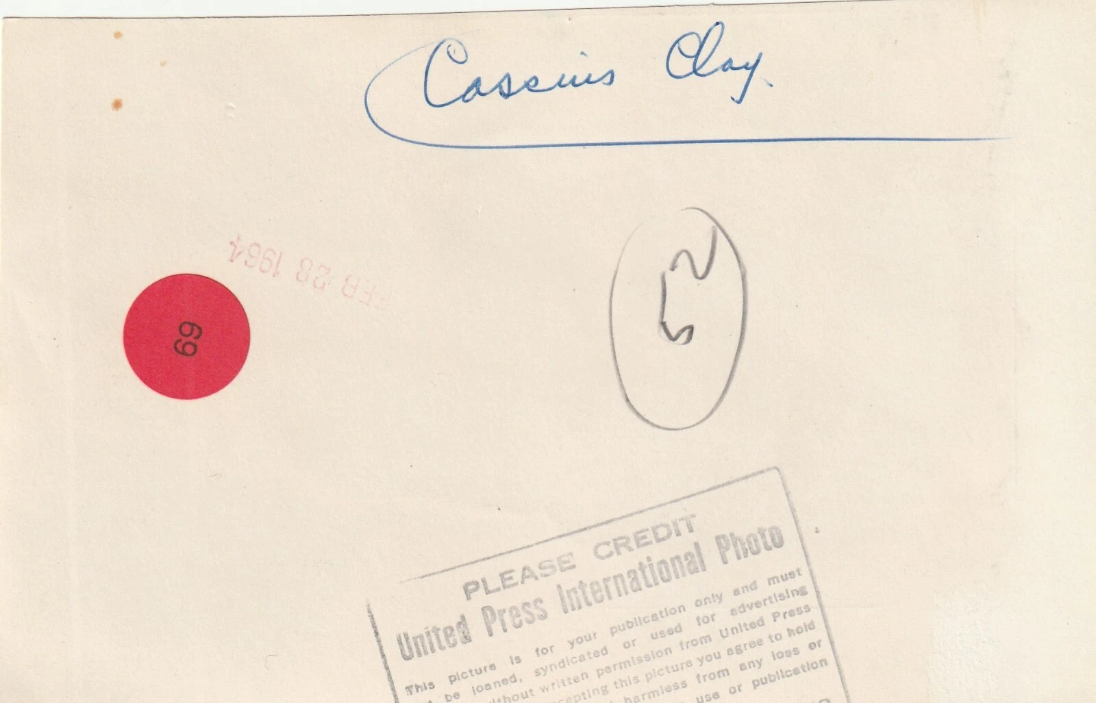 Cassius Clay aka Muhammad Ali ボクシングホーファー オリジナルワイヤー 写真 1964年2月28日 - 画像2/2