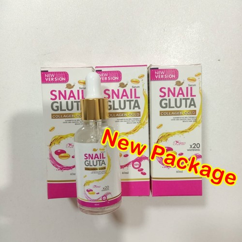 Snail Gluta Serum Elastin Collagen Gold X20 Facial Anti Aging Brighten Skin40ml - Picture 2 of 10
