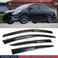 For 2012-2019 Nissan Versa Sedan Mugen Style Window Visors Rain Guards Deflector