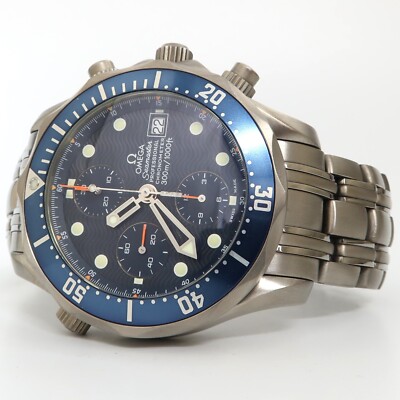 Omega Seamaster Chronograph Blue Dial Titanium Automatic