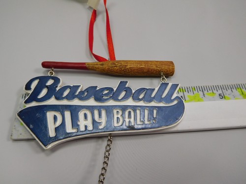 Hallmark Christmas Ornament Baseball PLAY BALL! Glove Ball Bat Sports - Picture 7 of 7