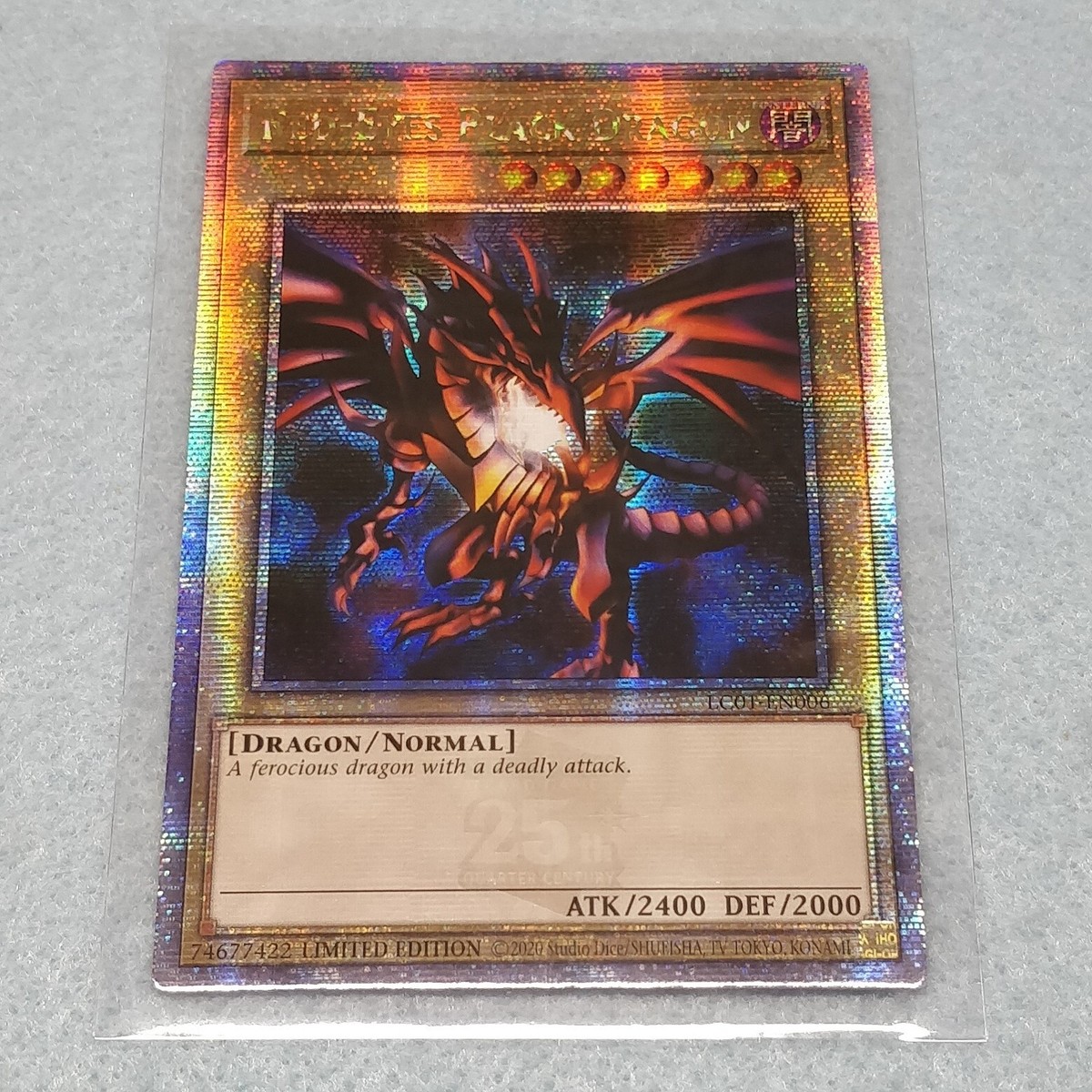 Yugioh 25th Red Eyes Black Dragon LC01 Quarter Century Yugioh 25th Red Eyes Black Dragon LC01 Quarter Century