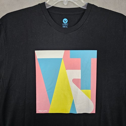 VAST Camisa Para Hombres XL Negra Camiseta Deletrear Vast Life Surf Patinador Senderismo Hawaiano - Imagen 2 de 16