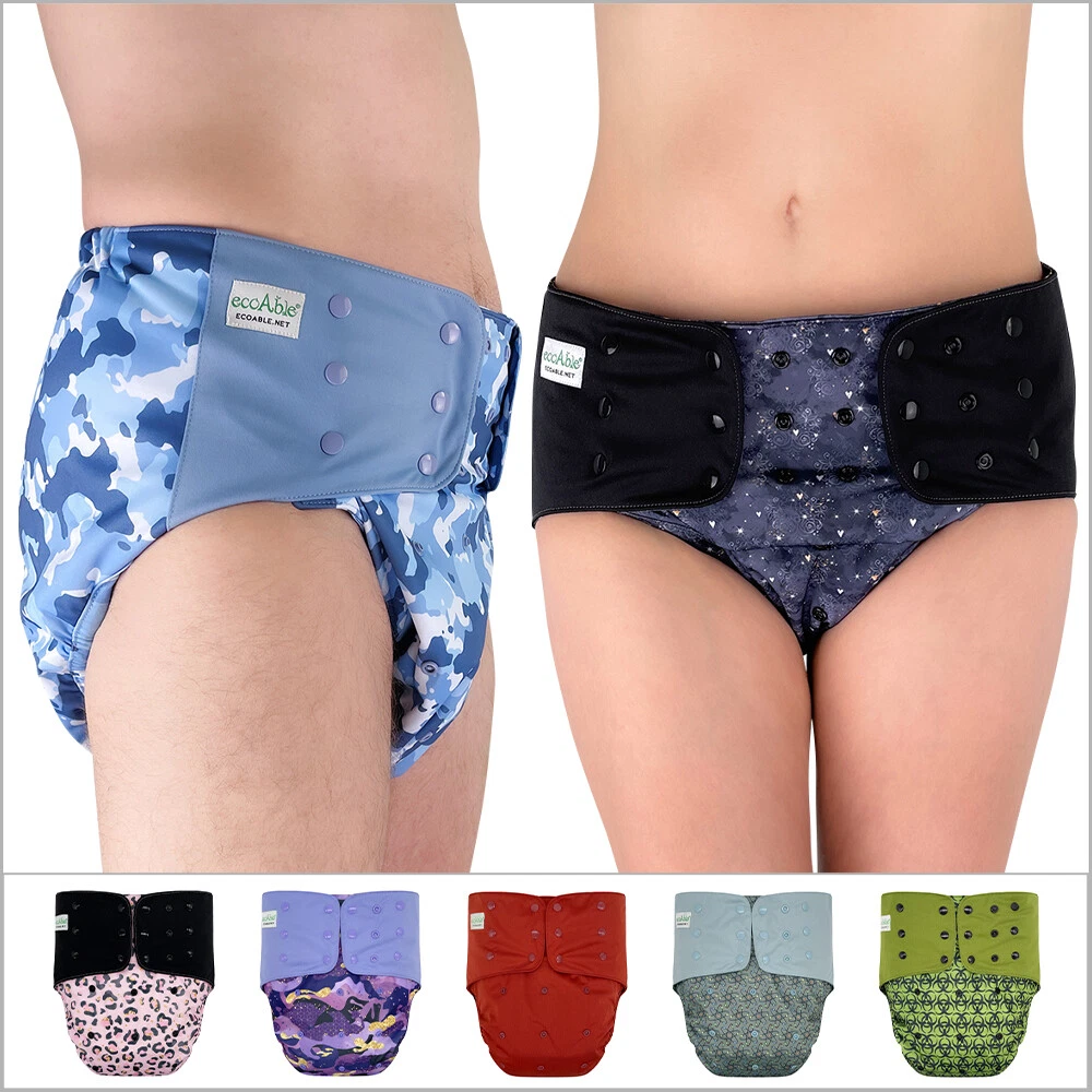 ECOABLE Waterproof Cloth Diaper Cover 2.0 for Special Needs Adults, Men,  Women