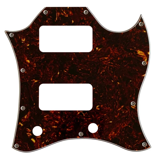 Guitar Parts For US Gibson SG TV Jones Full Face Guitar Pickguard Brown Tortoise